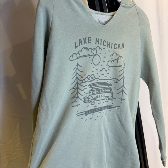 Lake Michigan Graphic Sweatshirt - Light Green - Picture 2 of 4